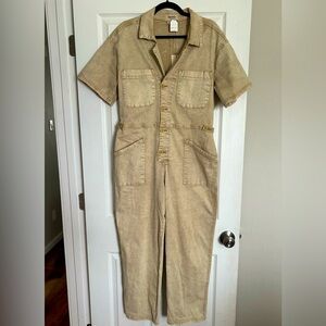 Bestto Tan Denim Romper Women’s Size Large